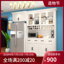 Simple dining side cabinet Embedded restaurant tea cabinet Nordic wine cabinet Refrigerator cabinet Custom wall cabinet One-piece storage cabinet