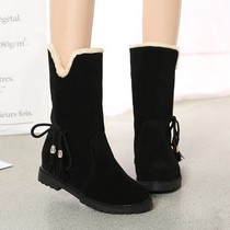 2021 dong ji kuan platform hidden wedge Korean version of womens shoes zhong tong xue liang chuan nv xue zi Martin Boots Boots on snow boots