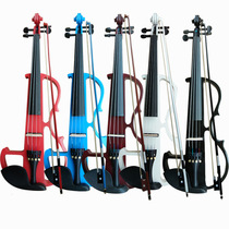 High-grade black handmade flash photoelectronic violin Beginners playing electro-acoustic violin instruments