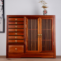 Solid Wood Puer tea box household tea set storage cabinet multi-layer drawer storage white tea black tea accessories tea cake cabinet