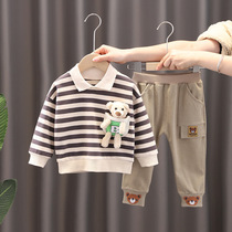 Baby Spring Dress Boy One Year Old Foreign Kids Korean Edition New 9 Months 8 Kids Spring and Autumn Handsome Super Cute Set