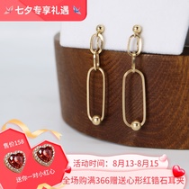 High air-conditioning quality chain ear clip CC ornaments mosquito coils painless plate surface gold-plated no pierced ears earrings