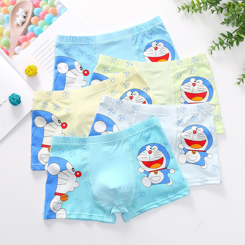 Boy's flat quartet shorts strength of 2 - 4 - 8 year old Model cartoon boy underwear