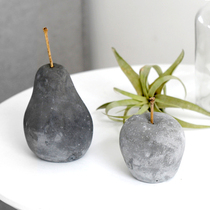 Nordic ins Industrial style personality living room decoration simulation cement apple creative fruit shooting props ornaments