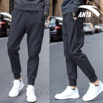  Anta sweatpants knitted cotton sweatpants mens trousers official website flagship 2021 autumn and winter new casual pants