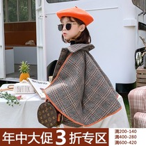 (Mid-year clearance does not return or change) Cashmere Cape cloak Cape childrens cloak winter cashmere coat tide