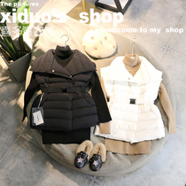 Do not return do not change do not return do not change 2018 winter clothes new girls foreign style has a fan lapel collar in the long version of waist buckle