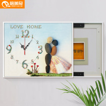 Gift meter box decoration painting can be pushed and pulled to cover the distribution box hanging painting with clock mural painting living room simple electric box painting