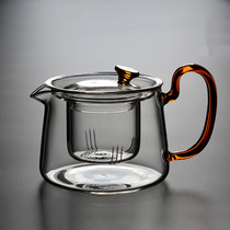 Heat-resistant glass teapot thickened flower teapot with filter screen electric pottery stove can be boiled water Tea Kettle household bubble teapot