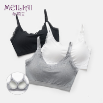 V-collar lace chest underwear womens bottom anti-light wrap chest with chest pad sexy gathering summer thin camisole