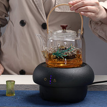 Household electric pottery stove tea small glass kettle boiling water health pot electric cooking teapot steam tea maker set