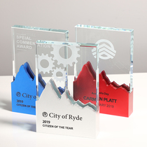 Creative Metal Trophies Custom Made Honours Cards Crystal Authorising Cards Zhou Ying-year Awards Souvenirs Gold And Silver Bronze