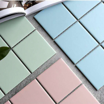 Nordic small white brick color Nine Palace grid mosaic tile toilet kitchen balcony wall tile non-slip floor tiles