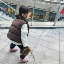 The city of beautiful girls baby lamb cashmere thickened cotton vest winter new childrens clothing special design