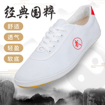 Double star Taijiquan martial arts sports practice shoes training special autumn breathable canvas beef tendon mens and womens childrens competition