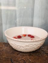 gg relief made old ceramic big fruit plate Big Soup Bowl