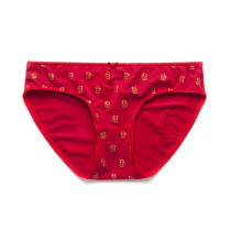 Zodiac New Year Underwear Women's Republic of Cotton Wedding Cashmere Cat Cow Red Underwear Set Box Shorts
