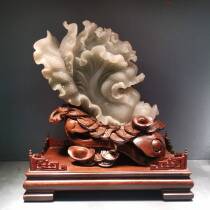 Guilin Chicken Blood Jade Dragon Winning Stoneware Jade Sculpture Encounter 100 Cairou (jade cabbage) Home Office Feng Shui Fung