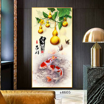 Good courtesy New Chinese porch decorative painting simple corridor auspicious Peacock aisle vertical wall painting corridor wall painting