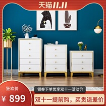 Modern simple cupboard Nordic ins Wind two three four five light luxury side cabinet Net red bedroom bedside storage locker