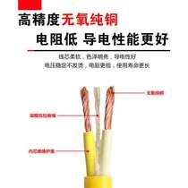 Waterproof 2 51 5 cable 2 core power supply outdoor soft beef tendon 4 square household copper core wire plug belt