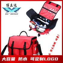 Bolida medical bag Large capacity medical bag Visiting bag Portable emergency rucksack Artificial respiration membrane first aid bag