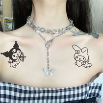 Girl cool Lomi rabbit cute cartoon tattoo sticker waterproof durable personality tide cool Japanese soft girl