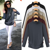 Half high collar thin base shirt women short sleeve T-shirt summer fat mm200 kg plus size pile collar loose belly coat