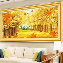 Golden ground diamond painting diamond new 5d living room cross stitch 2018 landscape diamond embroidery shop 6 make money (diamond full