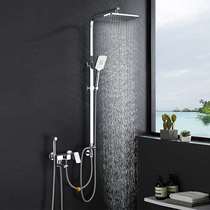 Bathroom shower a set of household full copper bathroom shower nozzle Concealed pressurized shower Split rain full