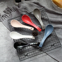 Nordic Matt spoon dessert spoon household spoon Matt hipster red and blue gray powder white black spoon