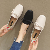 Chao brand 2021 spring new net red single shoes womens soft bottom milk shoes Joker flat Bean shoes evening shoes women