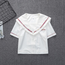 Raspberry black tea A sailor suit Female summer Japanese JK short-sleeved sailor suit uniform suit Student uniform