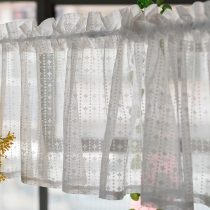 Kitchen short gauze lace white half curtain American curtain mesh gauze bedroom study partition curtain curtain curtain curtain curtain hanging curtain