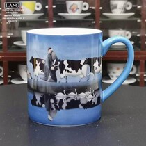 Foreign Trade Boutique LANG Mug Standard American Mark Painted Cup Cow Catcher Coffee Cup Handy Cup