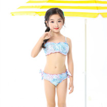 New girls swimsuit big and middle children Hot Spring Split foreign baby trend cute princess bikini 2 sets
