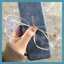 Large frame net red multilateral glasses with degree transparent anti-blue light spectacle frame shake with the same paragraph 2021 new frame tide