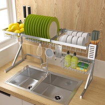 New kitchen sink rack multifunctional drain bowl rack countertop supplies knife dish storage rack sink drain