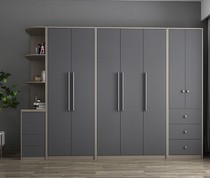 Customized whole wardrobe Nordic small apartment simple modern three four five door cabinet combination Assembly panel large wardrobe