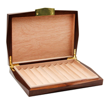 Lafuli new cigar box cedar wood portable moisturizing box card slot 10 bit tray Monte gift box