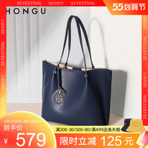 Red Valley Womens Bag 2021 New Trendy Bull Leather Large Capacity Tote Bag Fashion Single Shoulder Big Bag Women Casual 3442A