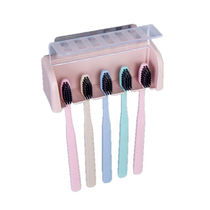 Punch-free toothbrush holder bathroom rack multifunctional storage rack household tooth holder toilet toothbrush holder