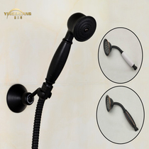 Eurostyle black paleocopper retro full copper flower sprinkled with single head fluffy head spray black hand spray hose versatile 4 points