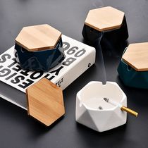 Fashion ceramic ashtray Office Home personality trend ashtray European creative three-dimensional geometric ashtray E