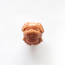 Zodiac dog cartoon cute Q version of Dragon grain peach carving pure handmade boutique baby adult accessories