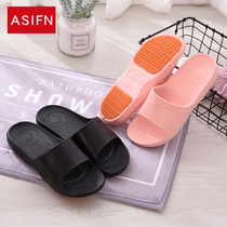  Summer home slippers female indoor soft thick bottom non-slip bath bathroom household couple cool slippers male summer home
