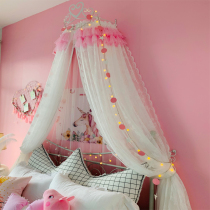 Net red mosquito nets ins simple Nordic girl heart Princess Wind 1 5m home landing court bed mantle 1 8m mosquito net