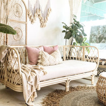 ins rattan choreography furniture bohemian double sofa bed childrens day type rattan chair small family type creative living room bedroom