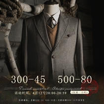 SOARIN Inron retro thousands of birds Gwy suit mens wow little plaid business casual workout single suit jacket