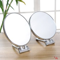 Makeup round mirror can be hung on the wall to enlarge portable portable small double-sided folding rotating mini hanging household desktop